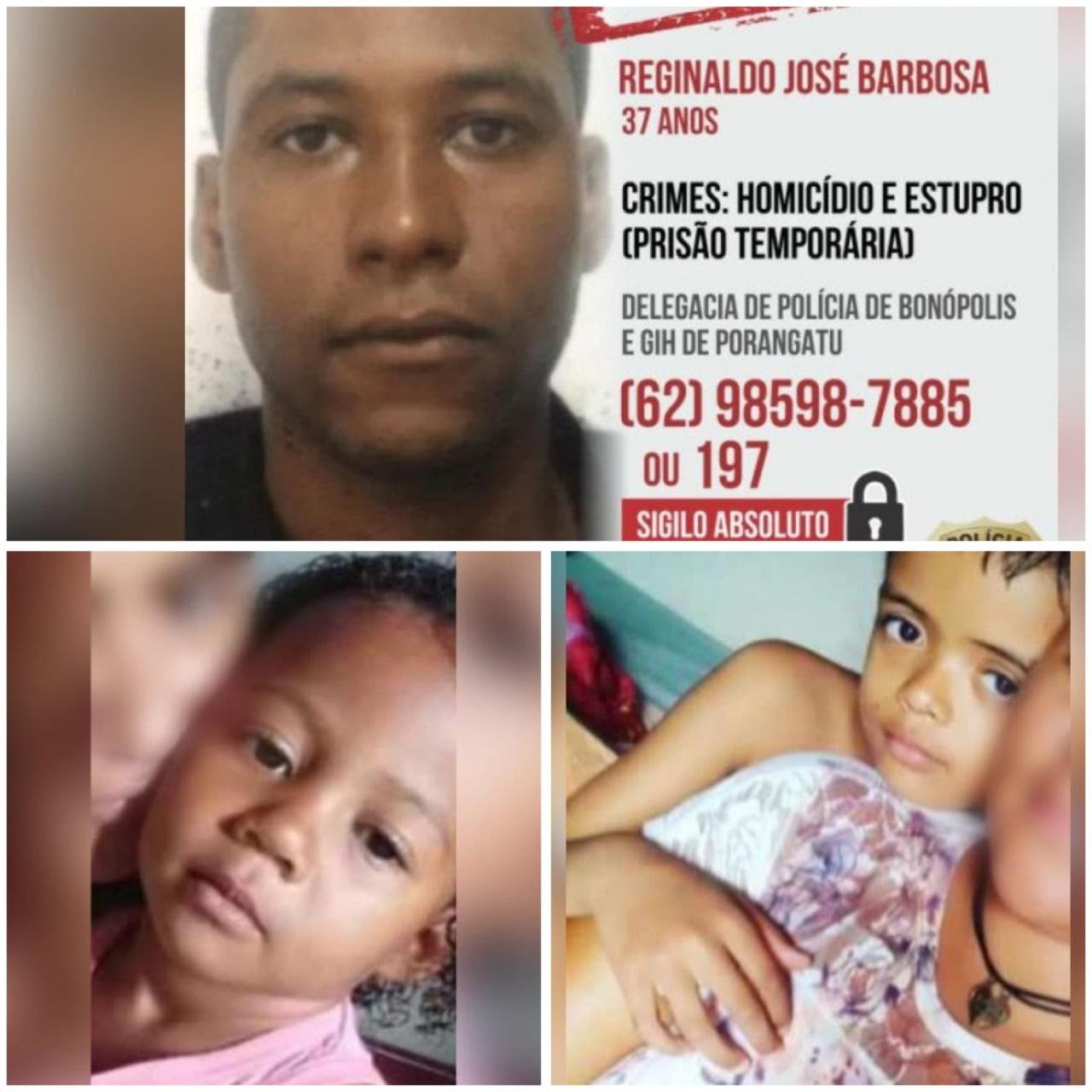 Principal suspeito de matar crianças em Bonópolis é morto após confrontar policiais