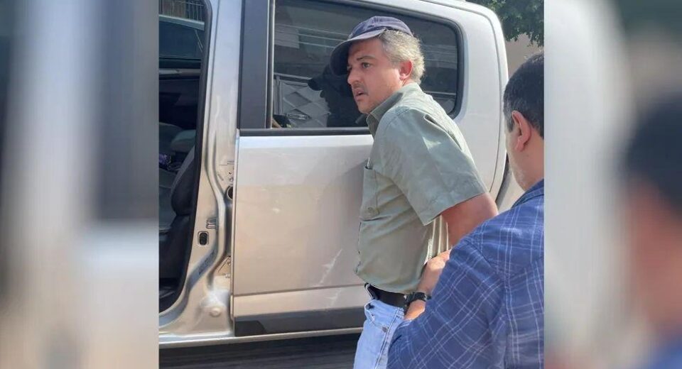 Thiago da Matta, preso suspeito de fraude na compra de gado, em Porangatu, Goiás — Foto: Divulgação/Polícia Civil