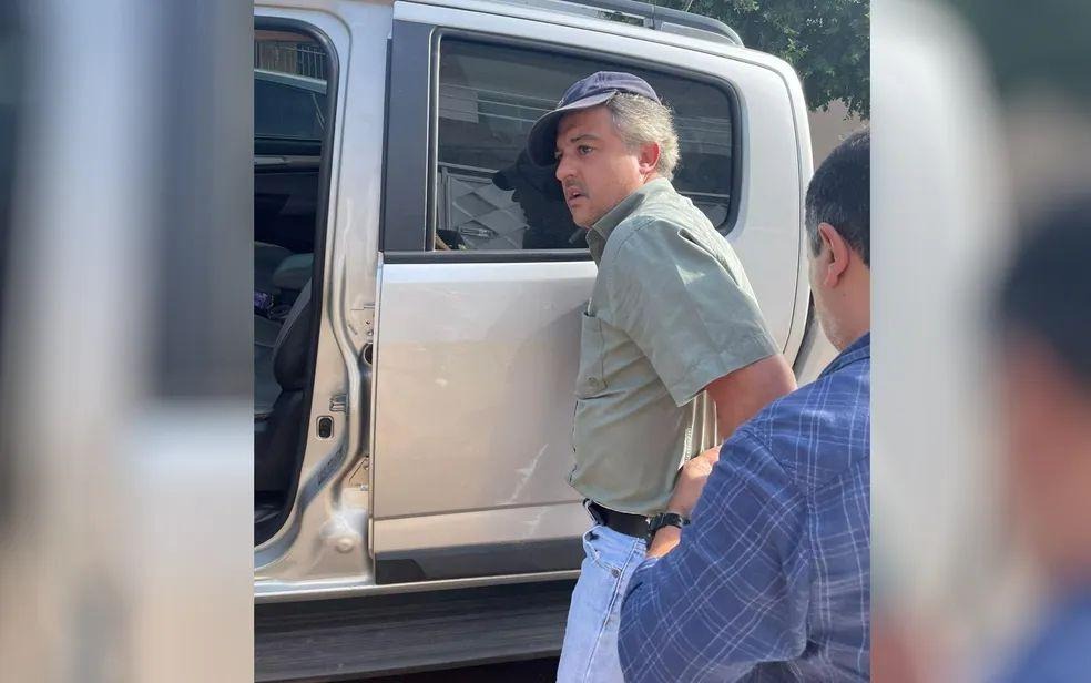 Thiago da Matta, preso suspeito de fraude na compra de gado, em Porangatu, Goiás — Foto: Divulgação/Polícia Civil
