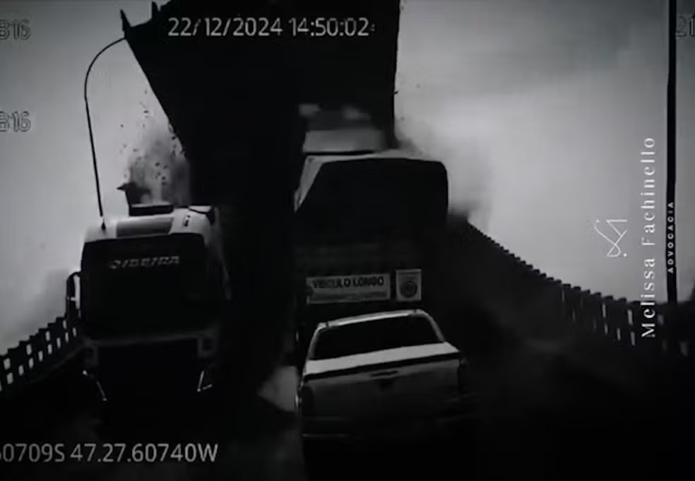 Ponte JK desabaou em 2024 — Foto: Divulgação/ Dr Mellissa Fachinello