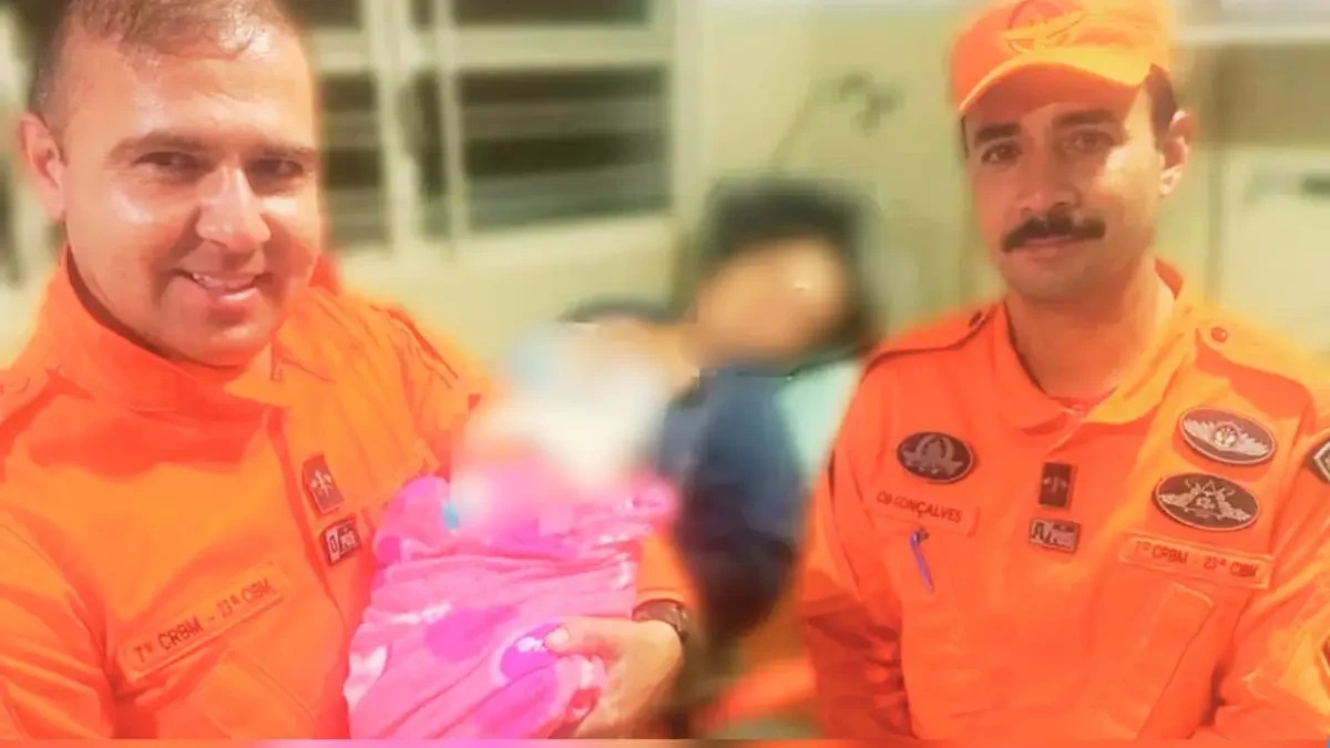 Bebê nasce dentro de viatura de resgate após mãe entrar em trabalho de parto em Ipameri (Foto: Reprodução)