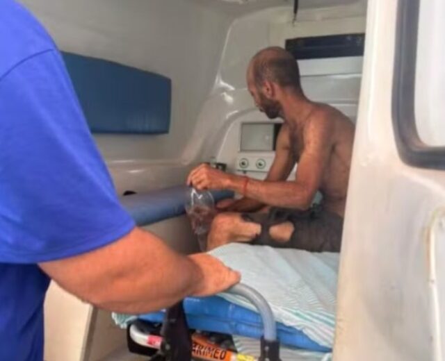Mecânico foi encontrado com vida — Foto: Rede social/ Repropdução