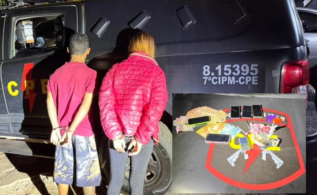 Casal é preso suspeito de tráfico de drogas em Niquelândia