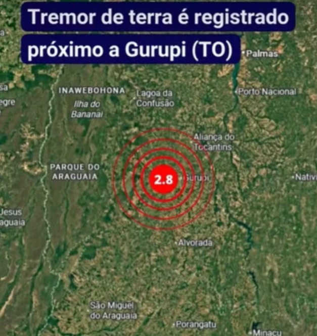 O tremor foi registrado na madrugada desta quinta-feira (21) — Foto: Divulgação/Rede Sismográfica Brasileira