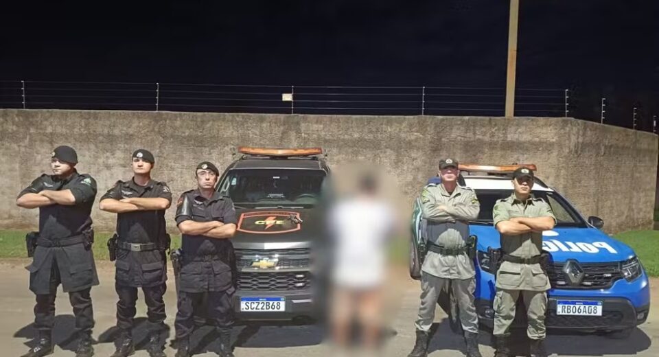 Polícia prende suspeito de matar pai durante festa de aniversário da filha em Aparecida de Goiânia, Goiás — Foto: Reprodução/Polícia Militar