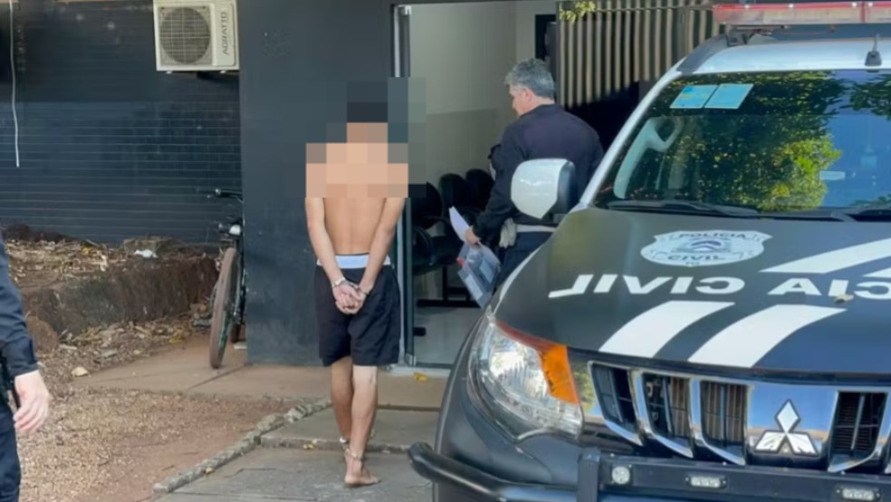 Suspeito de se passar por policial e assassinar homem é preso em Palmas (TO) — Foto: Matheus Dias/TV Anhanguera