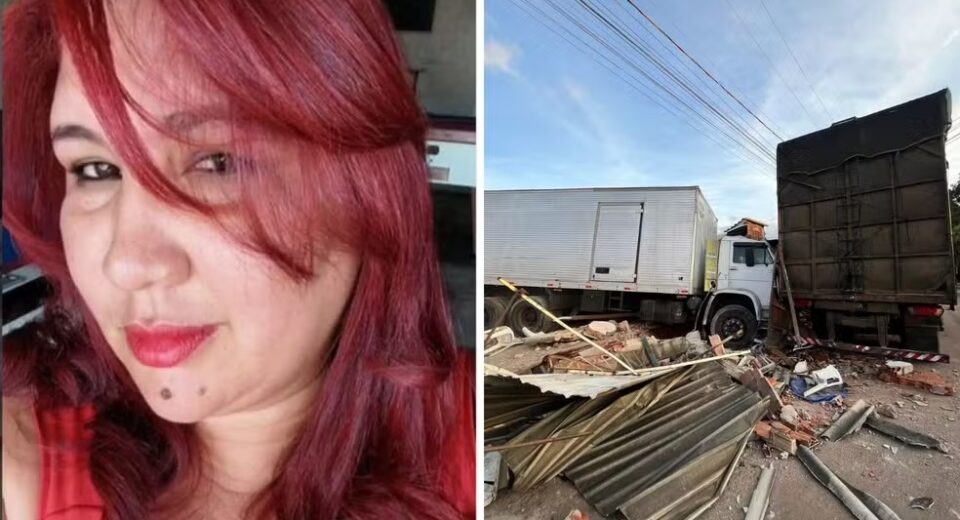 Dona de bar salvou bebê antes de morrer em acidente com caminhão desgovernado, em Goiás — Foto: Reprodução/Instagram de Eliana da Silva | Divulgação/Corpo de Bombeiros