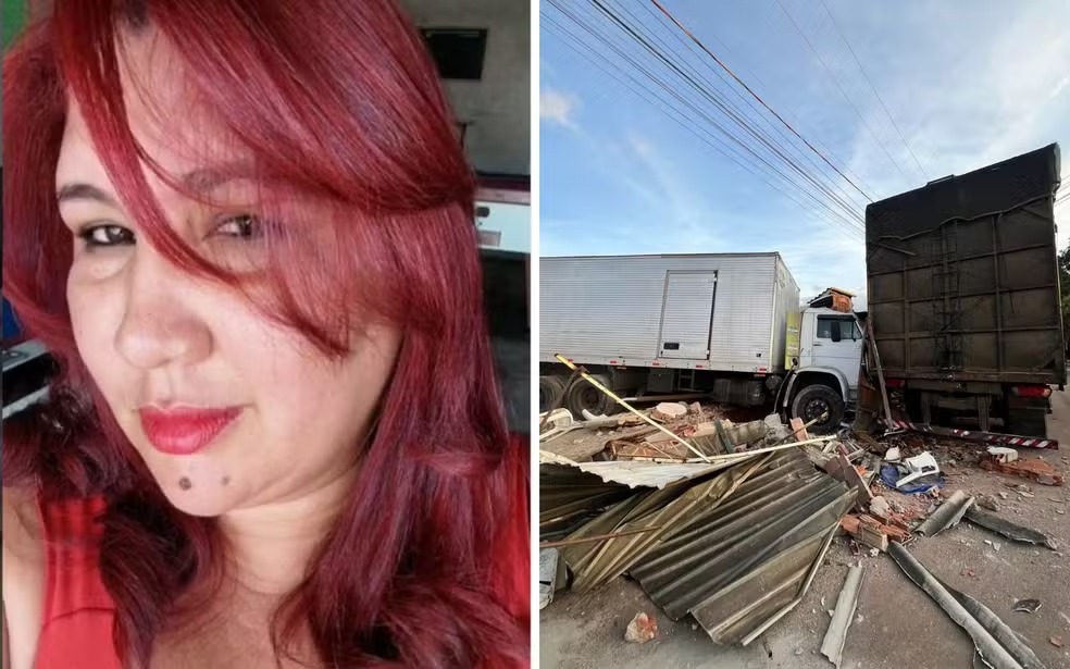 Dona de bar salvou bebê antes de morrer em acidente com caminhão desgovernado, em Goiás — Foto: Reprodução/Instagram de Eliana da Silva | Divulgação/Corpo de Bombeiros