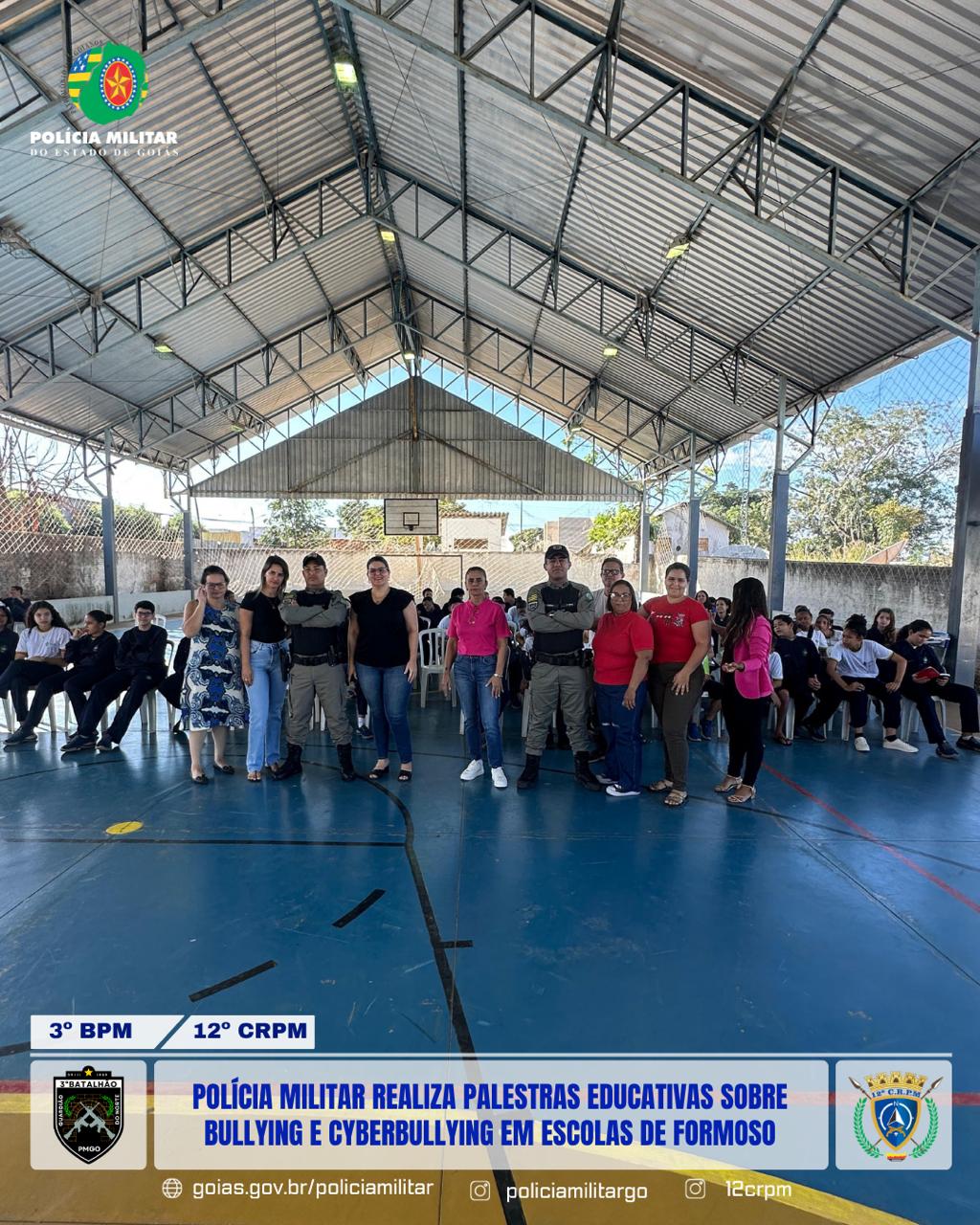 Polícia Militar promove palestras sobre bullying e cyberbullying em escolas de Formoso