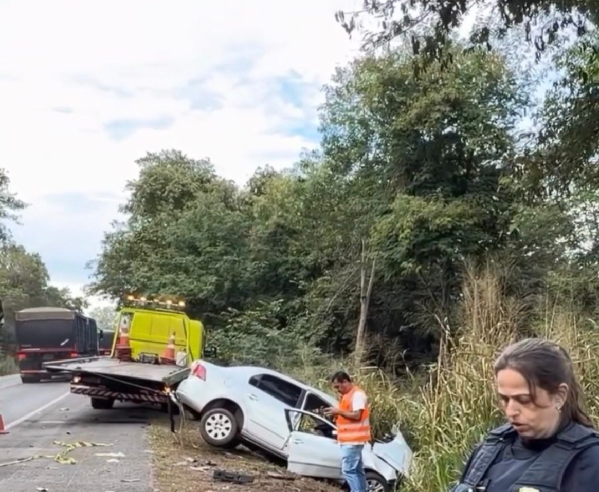 Jovem de 20 anos morre em colisão frontal na BR-153, em Jaraguá. foto: Reprodução/Wellington Marques