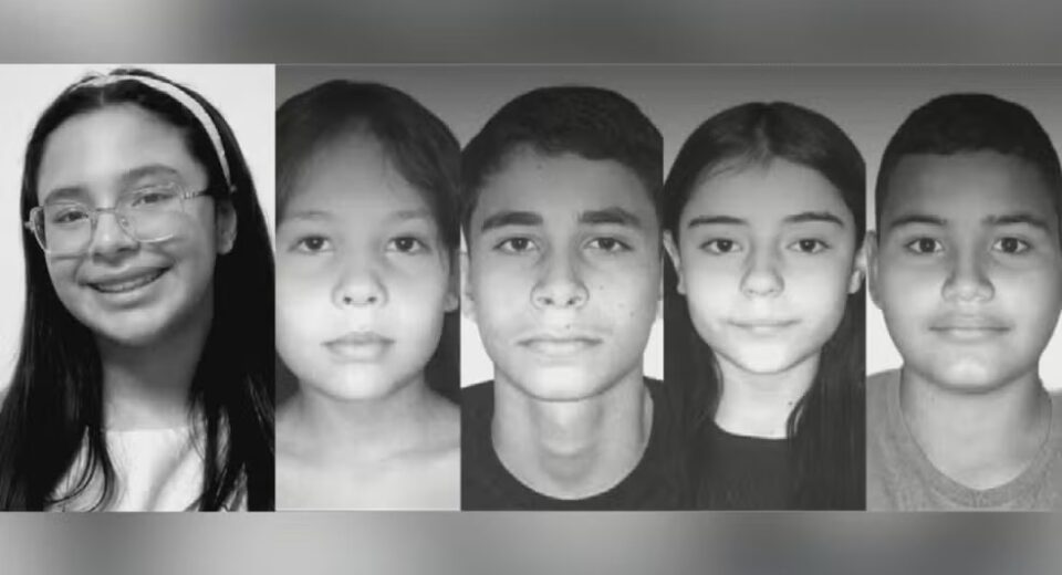 Estudantes morrem em acidente entre van escolar e caminhão, na GO-518 — Foto: Reprodução/TV Anhanguera