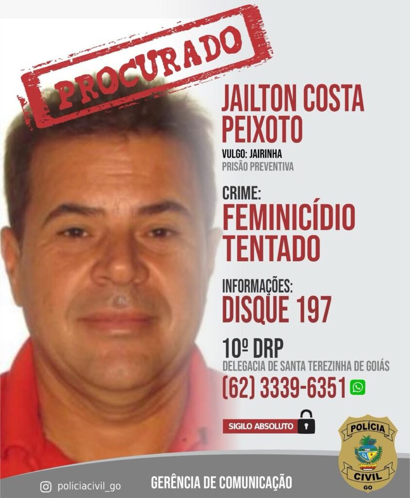 Homem é procurado por tentativa de feminicídio em Goiás