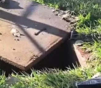 Um feto foi encontrado dentro de uma caixa de gordura, em um condomínio de Aparecida de Goiânia — Foto: Imagem cedida pelo Site Notícias de Aparecida