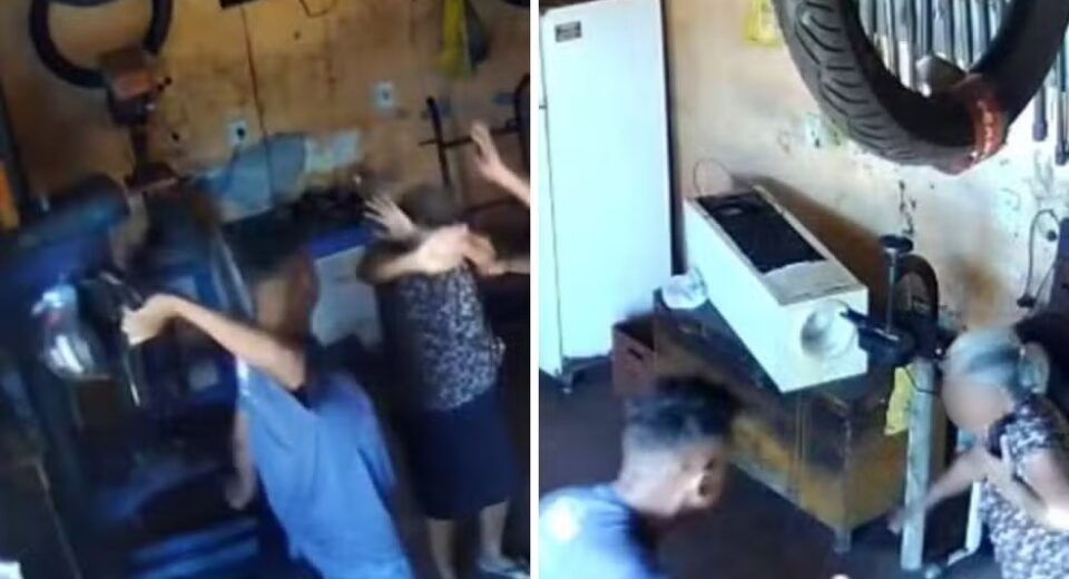 Mãe foi agredida pelo próprio filho em Guaraí (TO) — Foto: Reprodução/Redes Sociais