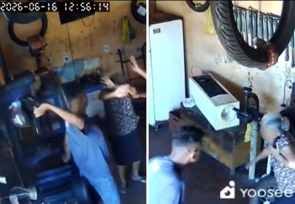 Mãe foi agredida pelo próprio filho em Guaraí (TO) — Foto: Reprodução/Redes Sociais