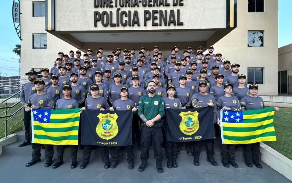 Mais de 400 candidatos aprovados em concurso público para a Polícia Penal de Goiás estão sendo convocados — Foto: Divulgação/ DGPP