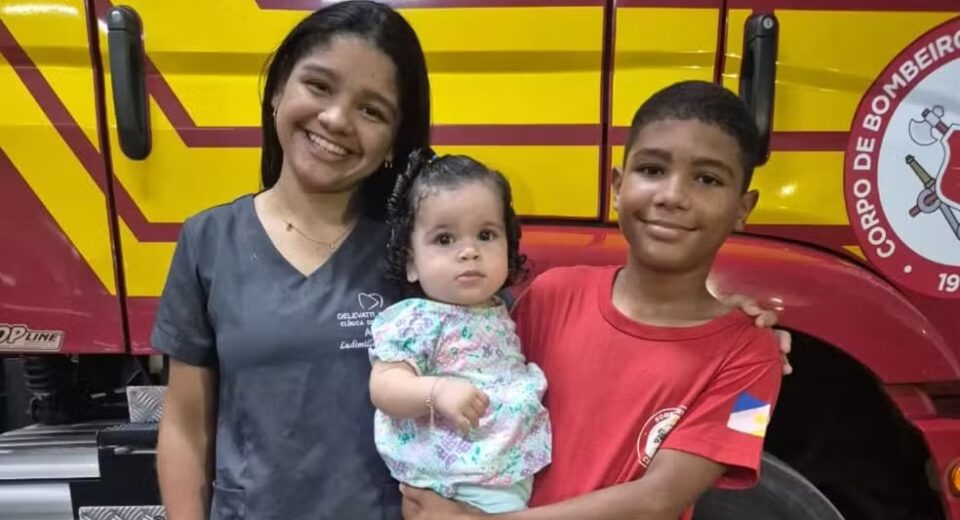 Adolescente de 13 anos salva sobrinha engasgada após aplicar técnica aprendida em curso de Bombeiro Mirim