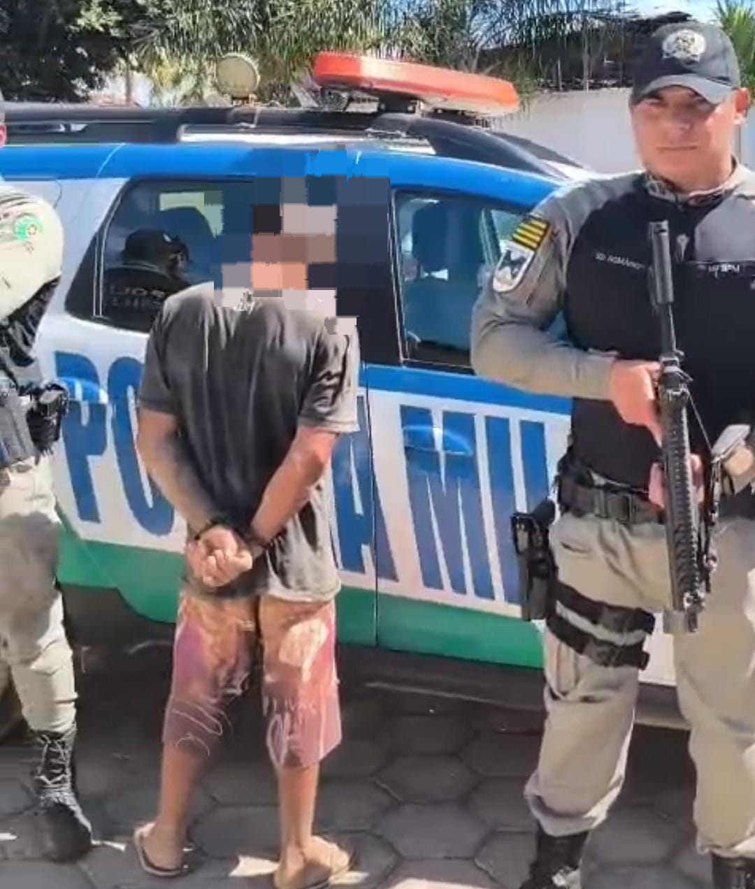Ação integrada da PM prende suspeito de furto em obra de Uruaçu