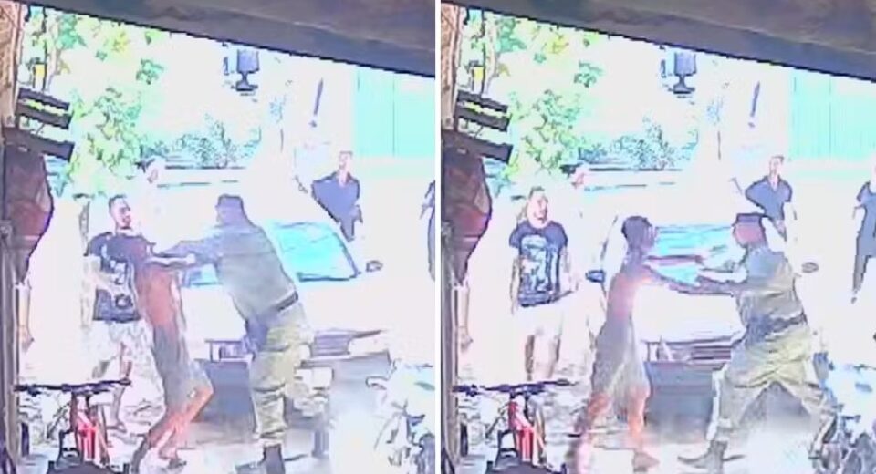 Policial espanca homem dentro de casa, denuncia família em Simolândia, Goiás — Foto: Reprodução/TV Anhanguera