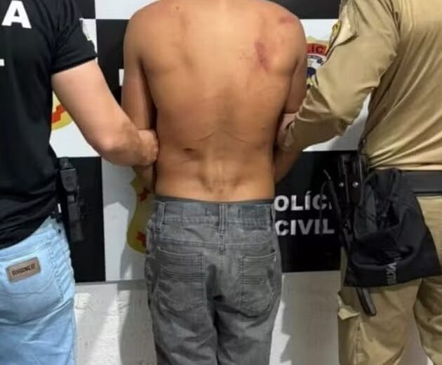 Homem foi preso suspeito de atirar na direção de policial — Foto: Divulgação/PCTO