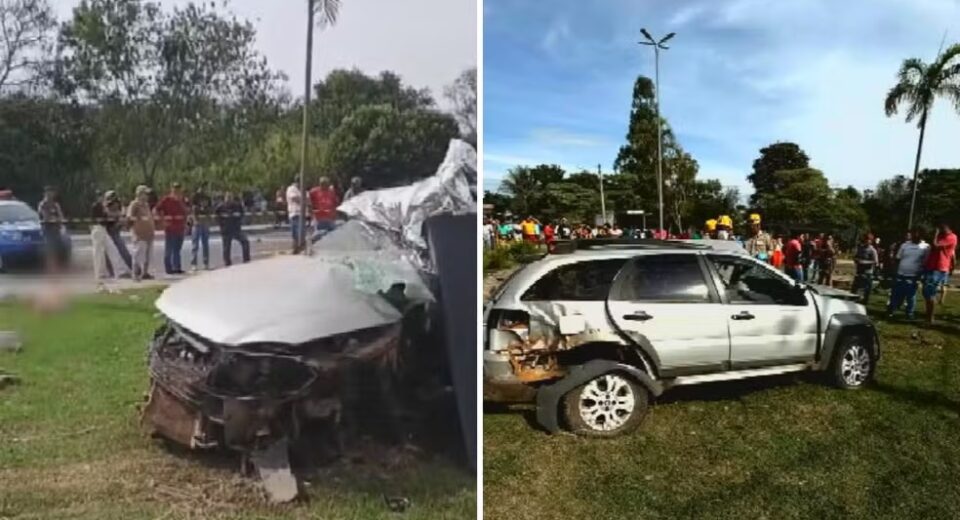 Motorista atropela idoso, tenta fugir e provoca acidente que mata pai e filho