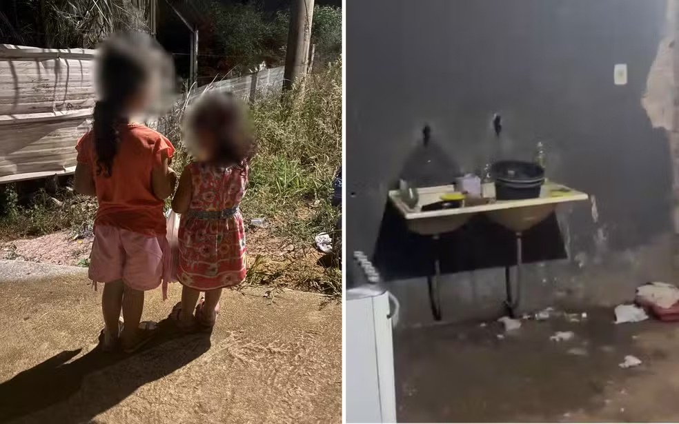 Crianças de 2 e 5 anos são encontradas sozinhas e sem comida após mãe sair para churrasco