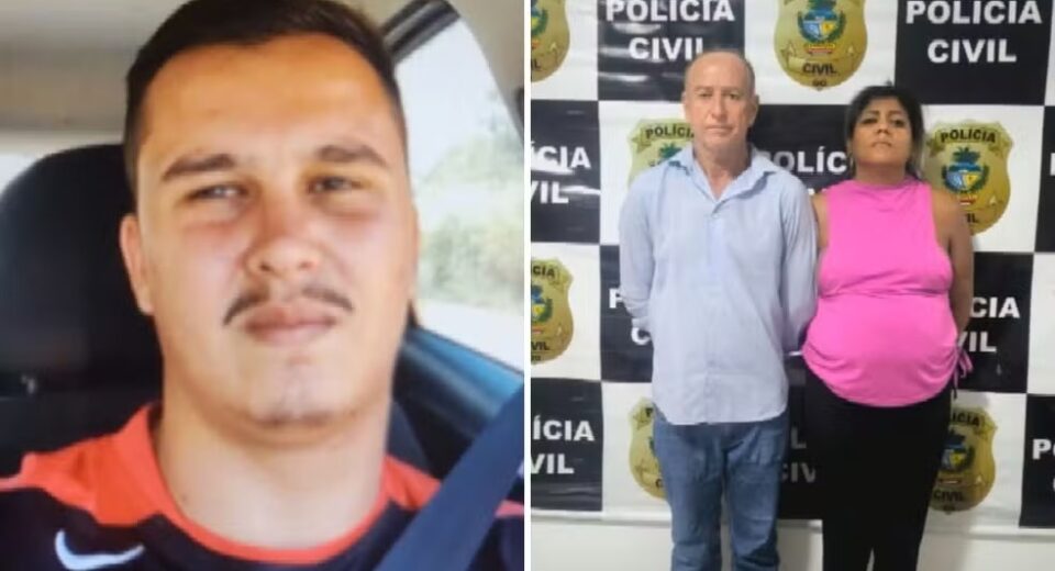 Pai é preso suspeito de mandar matar o filho em Goiás — Foto: Reprodução/TV Anhanguera