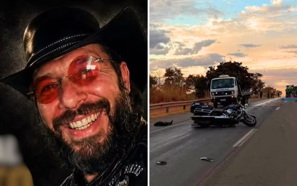 Genro da deputada federal Magda Mofatto morre após acidente de moto na BR-153, em Goiás — Foto: Reprodução/Instagram de Legion Bikers e Divugação/PRF