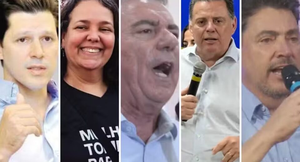 Veja quem são os candidatos a governador em Goiás em 2026 — Foto: Fábio Lima/O Popular, Reprodução/Instagram de Luciana Amorim/TV Anhanguera, Diomício Gomes/O Popular, Reprodução/Instagram Wilder Morais