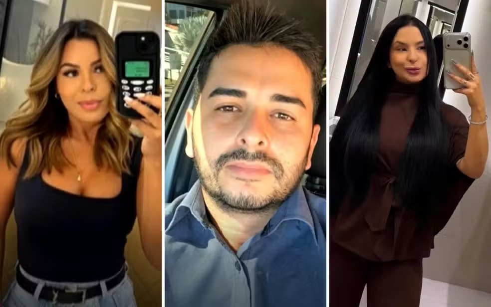 Jaine Chaves, Nahtan Campos e Beatriz Soares foram mortos em uma fazenda, em Goiatuba, na terça-feira (28). — Foto: Reprodução/TV Anhanguera