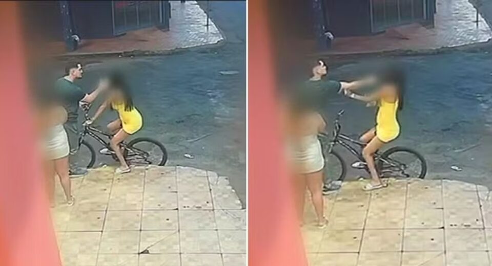 Grávida é baleada por homem durante discussão em frente a boate, em Itumbiara — Foto: Reprodução/TV Anhanguera