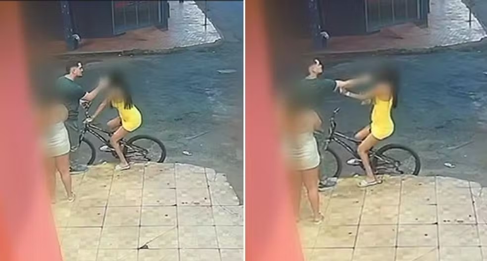 Grávida é baleada por homem durante discussão em frente a boate, em Itumbiara — Foto: Reprodução/TV Anhanguera