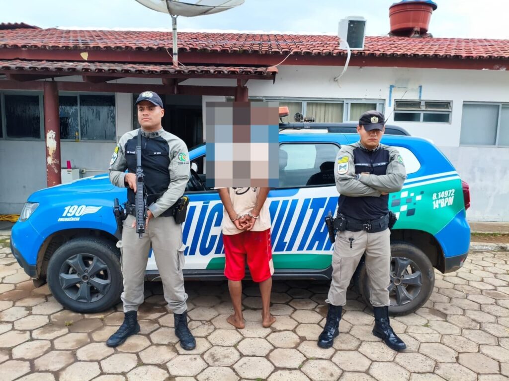 Homem é preso após furtar celular de paróquia em Uruaçu. Foto: PMGO