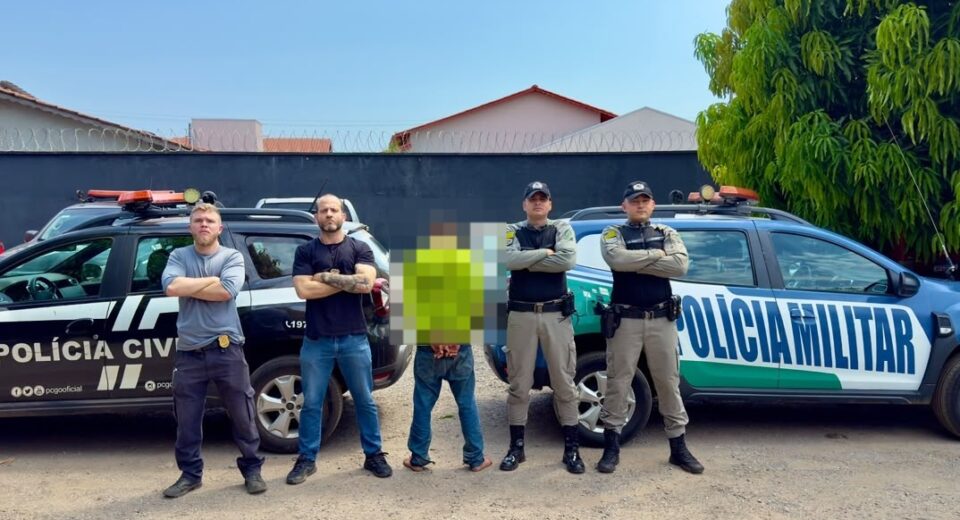 Homem é preso escondido debaixo de cama após furto em Porangatu. Foto: Polícia Militar