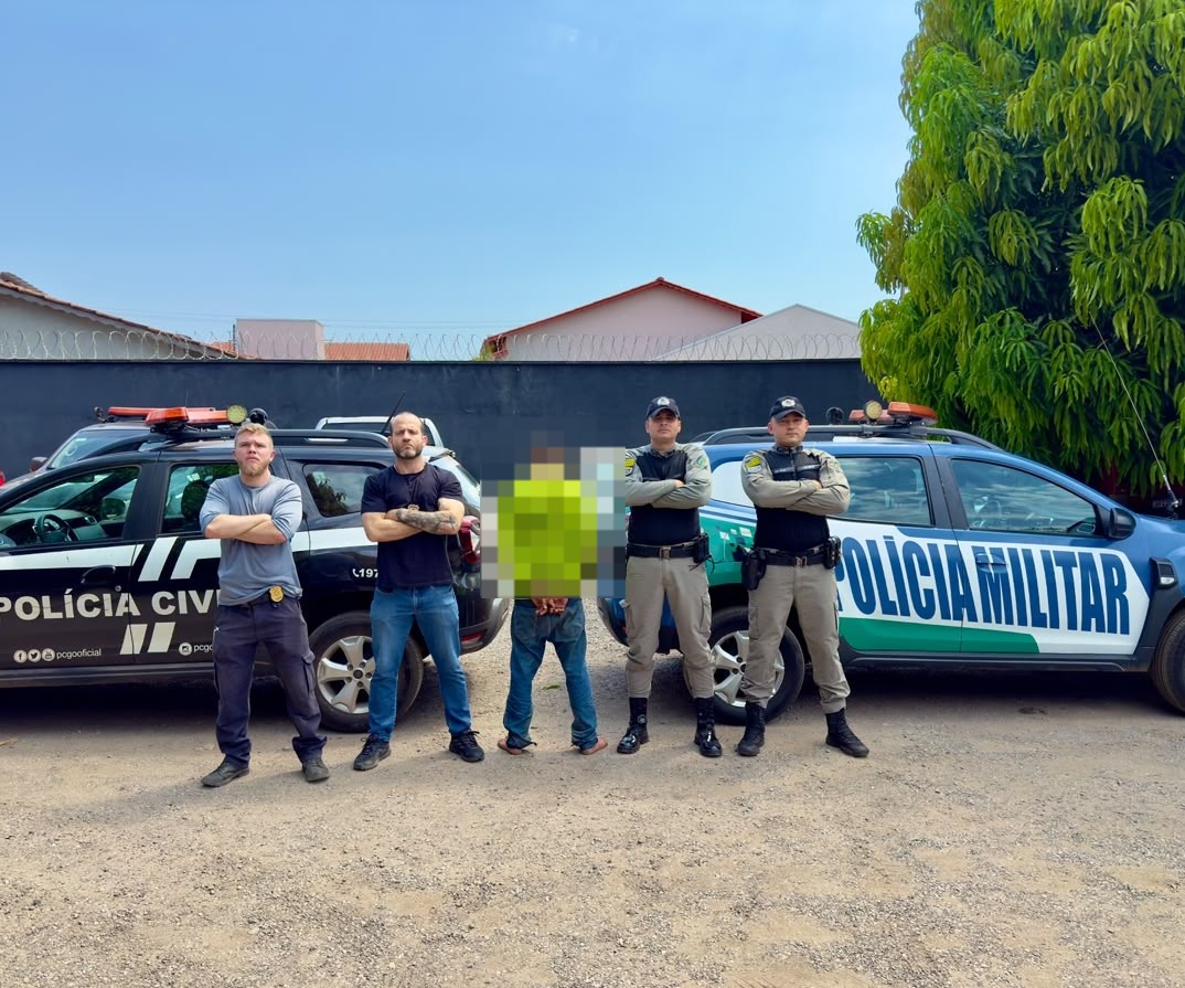 Homem é preso escondido debaixo de cama após furto em Porangatu. Foto: Polícia Militar