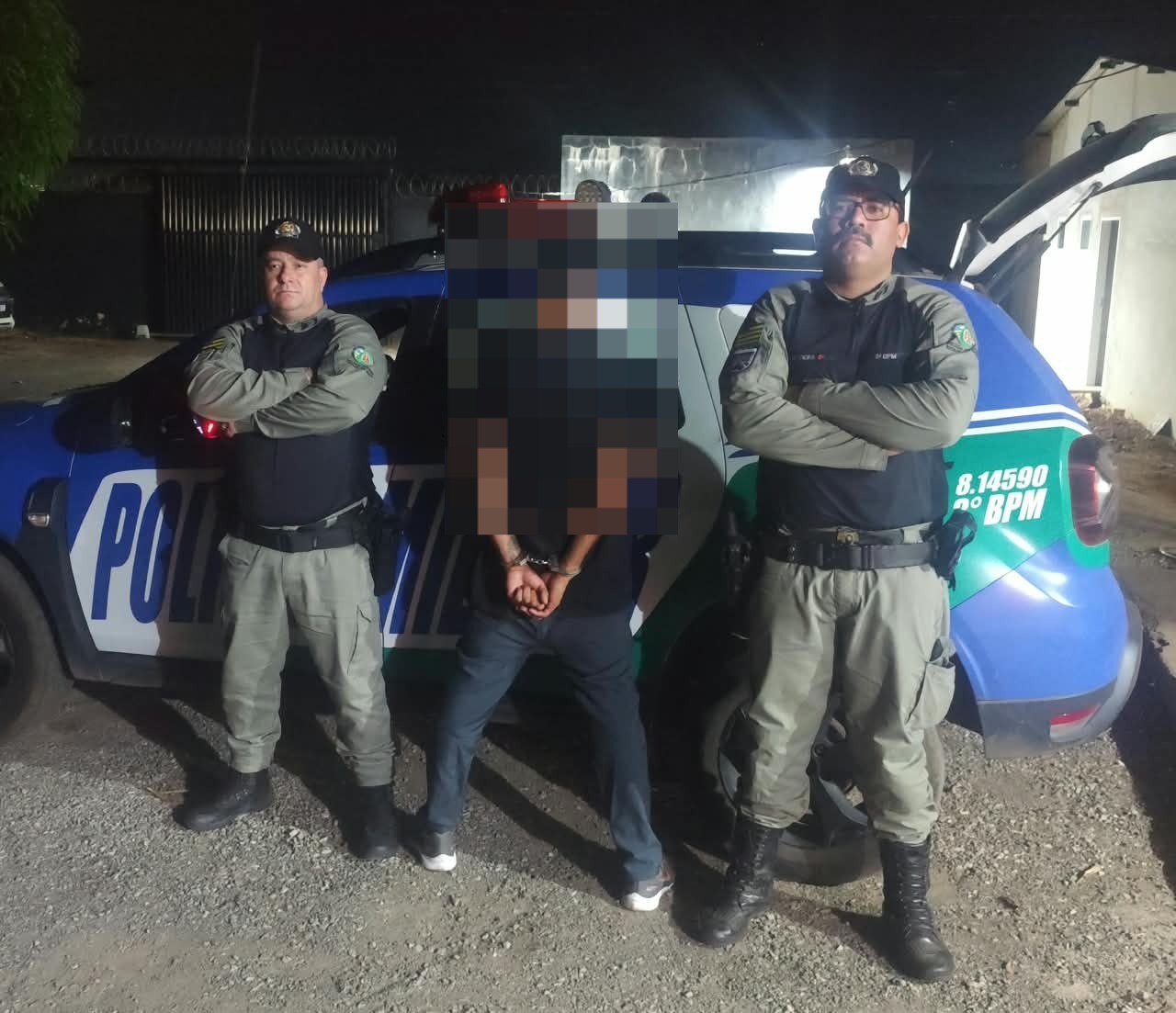Homem paga cervejas com nota falsa e acaba na delegacia em Porangatu. Foto: Polícia Militar