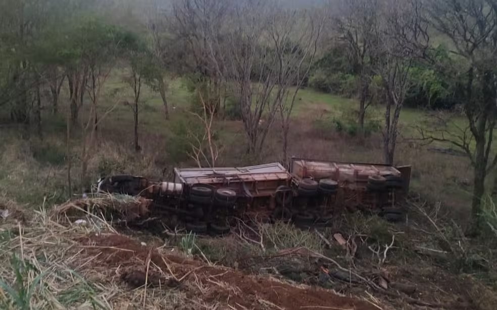 Acidente deixa três mortos na GO-210 — Foto: Reprodução/TV Anhanguera