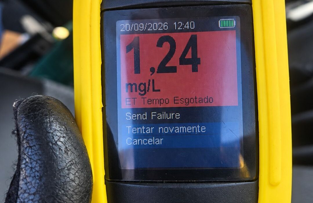 Motorista bêbado causa acidente com morte e é preso pela PRF no Tocantins. Foto: PRF/Tocantins