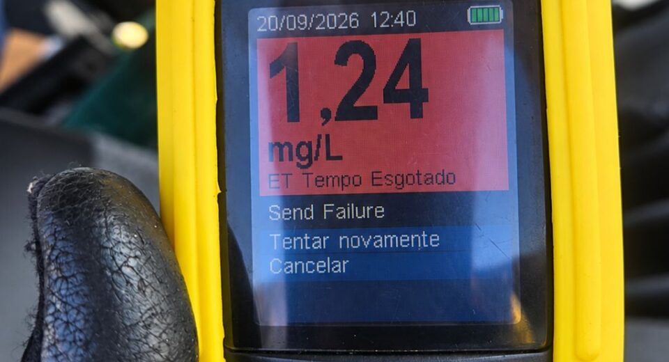 Motorista bêbado causa acidente com morte e é preso pela PRF no Tocantins. Foto: PRF/Tocantins