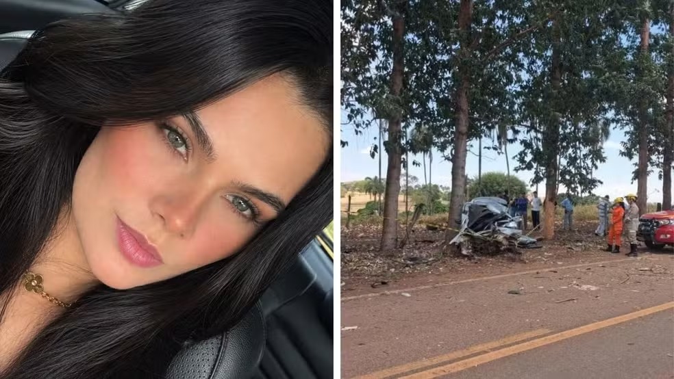 Natália Soares morreu em acidente na GO-426 — Foto: Montagem/Reprodução Instagram/Corpo de Bombeiros