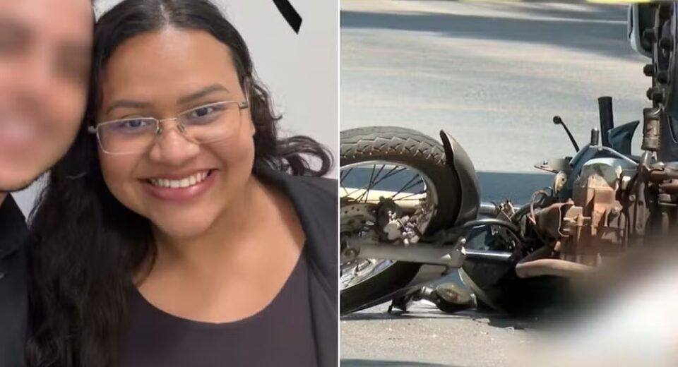 Daniele Rodrigues morreu em um acidente de trânsito enquanto seguia para o trabalho, em Goiás — Foto: Reprodução/TV Anhanguera e Redes sociais