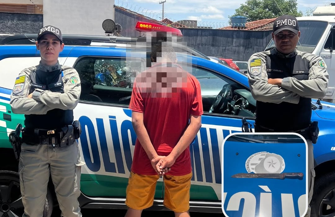 Homem ameaça família com facão por dívida de R$ 30 em Porangatu
